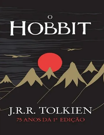 O Hobbit de J. R. R. Tolkien, capa do livro