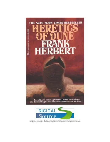 Os Hereges de Duna de Frank Herbert, capa do livro