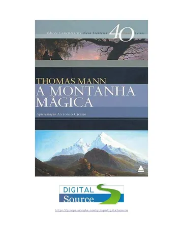 A Montanha Mágica de Thomas Mann, capa do livro