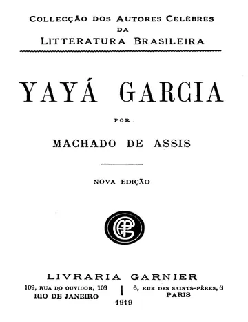 Iaiá Garcia de Machado de Assis, capa do livro
