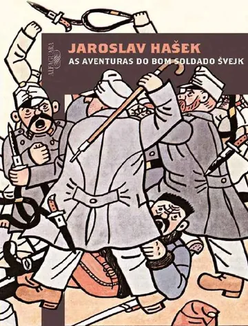 As Aventuras do Bom Soldado Švejk de Jaroslav Hašek, capa do livro