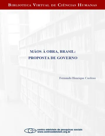 Mãos à obra, Brasil: proposta de governo de Fernando Henrique Cardoso, capa do livro