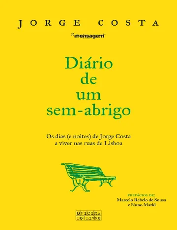 Diário de um sem-abrigo de Jorge Costa, capa do livro