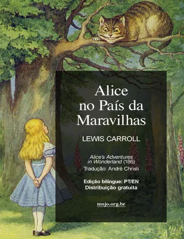Alice no País das Maravilhas de Lewis Carroll, capa do livro