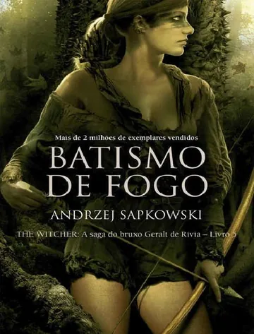 Batismo de Fogo de Andrzej Sapkowski, capa do livro