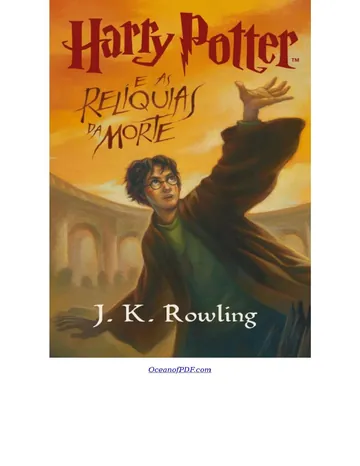 Harry Potter e as Relíquias da Morte de J. K. Rowling, capa do livro