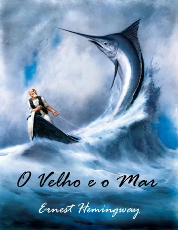 O Velho e o Mar de Ernest Hemingway, capa do livro