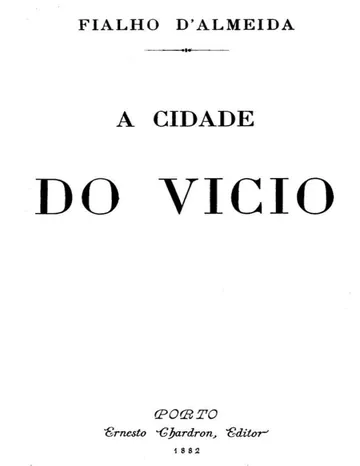 A Cidade do Vício de Fialho de Almeida, capa do livro