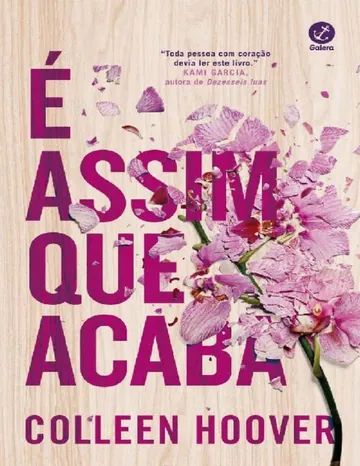 É Assim que Acaba de Colleen Hoover, capa do livro