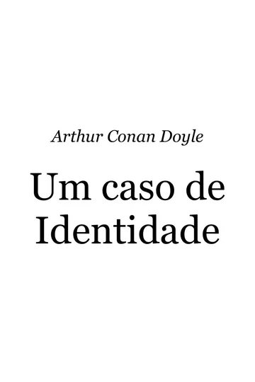 Um Caso de Identidade de Arthur Conan Doyle, capa do livro