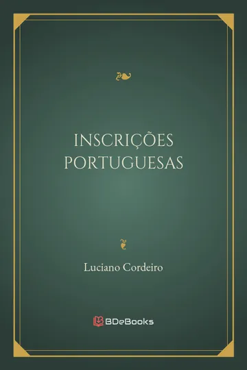 Inscrições Portuguesas de Luciano Cordeiro, capa do livro