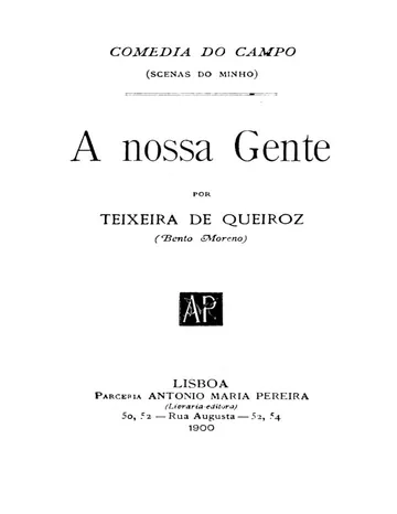 A Nossa Gente de Teixeira de Queiroz, capa do livro