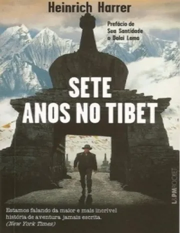 Sete Anos no Tibet de Heinrich Harrer, capa do livro