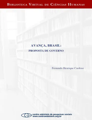 Avança, Brasil: proposta de governo de Fernando Henrique Cardoso, capa do livro