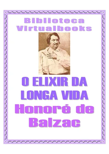 O Elixir da Longa Vida de Honoré de Balzac, capa do livro