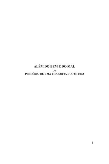 Além do Bem e do Mal ou Prelúdio de uma Filosofia do Futuro de Friedrich Nietzsche, capa do livro