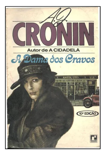 A Dama dos Cravos de A. J. Cronin, capa do livro
