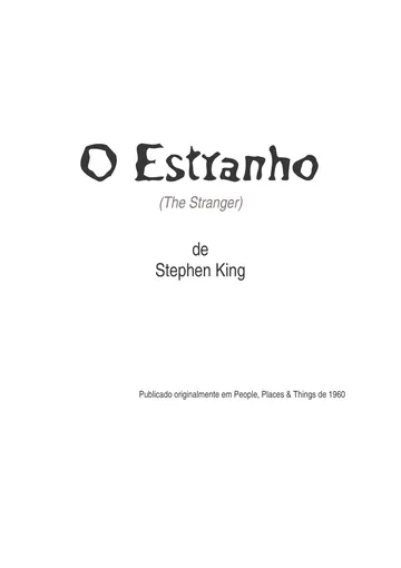 O Estranho de Stephen King, capa do livro