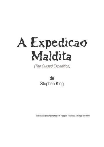 A Expedição Maldita de Stephen King, capa do livro