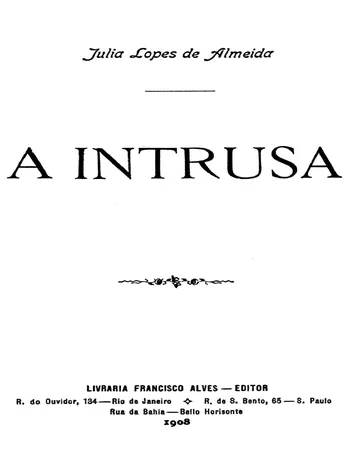 A Intrusa de Júlia Lopes de Almeida, capa do livro