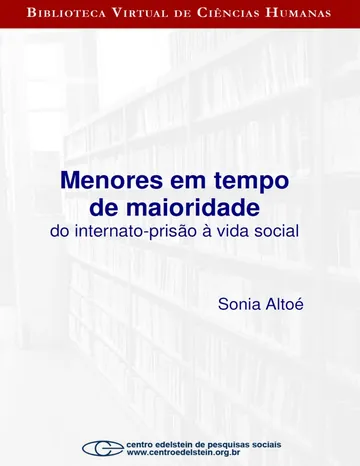 Menores em tempo de maioridade de Sônia Altoé, capa do livro