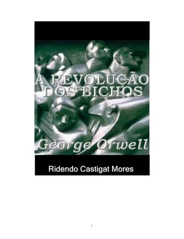 A Revolução dos Bichos de George Orwell, capa do livro