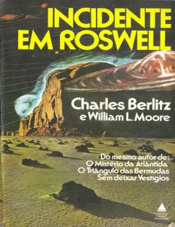 Incidente em Roswell de Charles Berlitz e William L. Moore, capa do livro