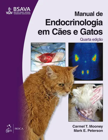 Manual de Endocrinologia em Cães e Gatos de Carmel T. Mooney, Mark E. Peterson, capa do livro