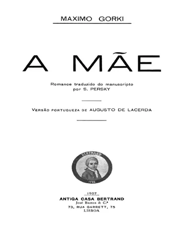 A Mãe de Máximo Gorki, capa do livro