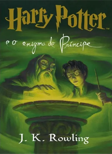 Harry Potter e o Enigma do Príncipe de J. K. Rowling, capa do livro