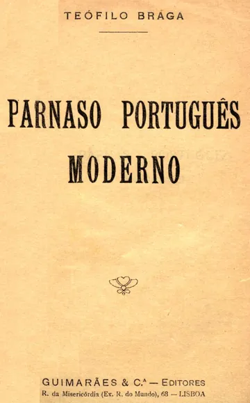 Parnaso portuguez moderno de Teófilo Braga, capa do livro