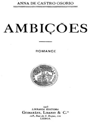 Ambições de Ana de Castro Osório, capa do livro