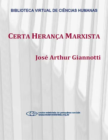 Certa herança marxista de José Arthur Giannotti, capa do livro