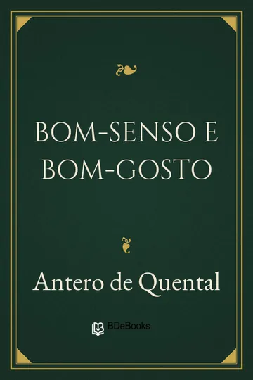 Bom-senso e bom-gosto de Antero de Quental, capa do livro