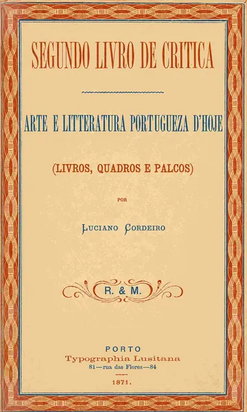 Segundo livro de crítica de Luciano Cordeiro, capa do livro