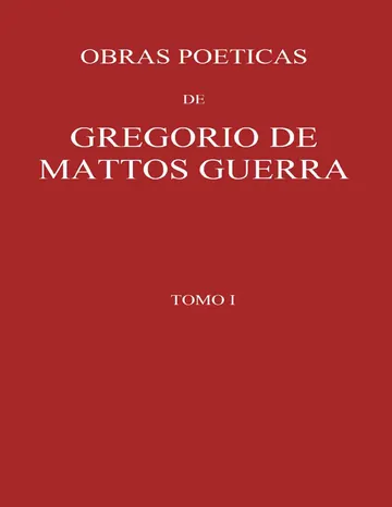 Obras poéticas de Gregório de Matos Guerra, Tomo I de Gregório de Matos, capa do livro