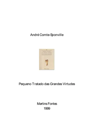 Pequeno Tratado das Grandes Virtudes de André Comte-Sponville, capa do livro