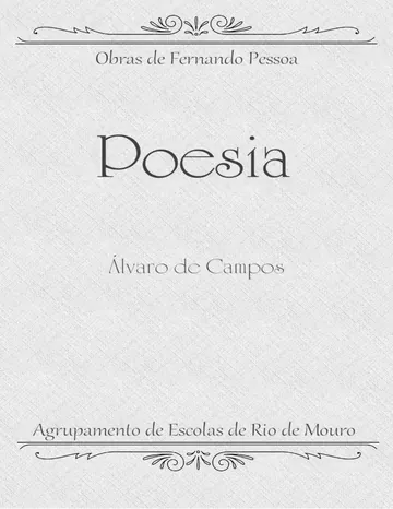 Poesia de Álvaro de Campos de Fernando Pessoa, capa do livro