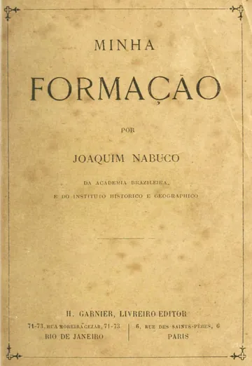 Minha formação de Joaquim Nabuco, capa do livro