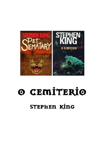 O Cemitério de Stephen King, capa do livro