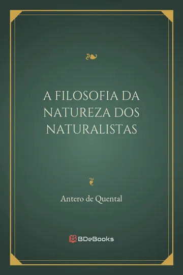 A Filosofia da Natureza dos Naturalistas de Antero de Quental, capa do livro