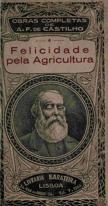 Felicidade pela Agricultura (Vol. I) de António Feliciano de Castilho, capa do livro