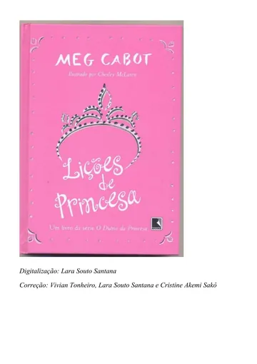 Lições de Princesa de Meg Cabot, capa do livro