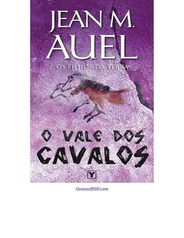 O Vale dos Cavalos de Jean M. Auel, capa do livro