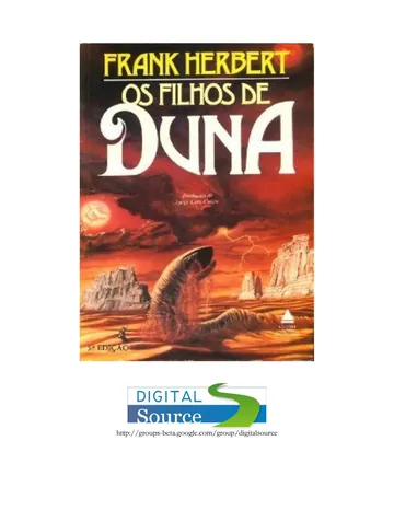 Os Filhos de Duna de Frank Herbert, capa do livro