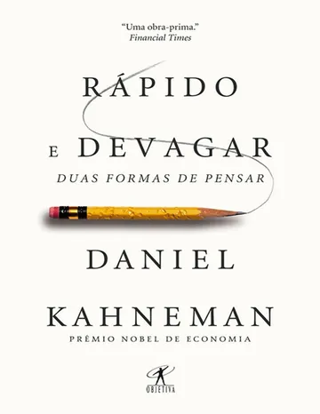 Rápido e devagar: Duas formas de pensar de Daniel Kahneman, capa do livro
