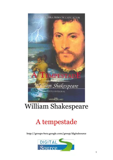 A Tempestade de William Shakespeare, capa do livro
