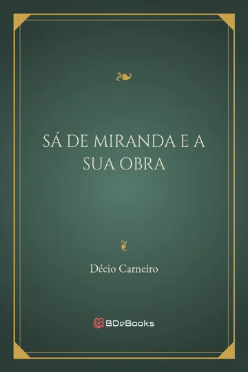 Sá de Miranda e a sua Obra de Décio Carneiro, capa do livro
