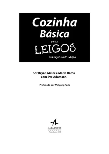 Cozinha Básica Para Leigos de Bryan Miller e Marie Rama, capa do livro