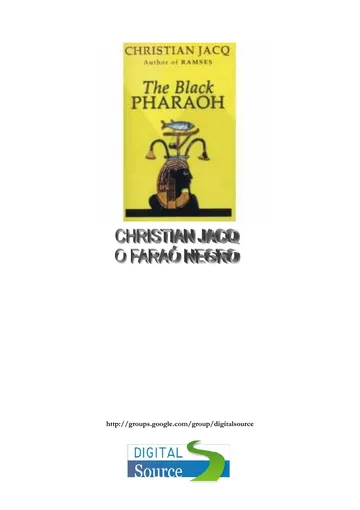 O Faraó Negro de Christian Jacq, capa do livro